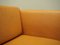 Danish Orange Leather Sofa, 1970s 17