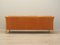 Danish Orange Leather Sofa, 1970s 5