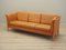 Danish Orange Leather Sofa, 1970s 3
