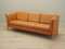 Danish Orange Leather Sofa, 1970s, Image 3