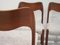 Model 71 Chairs in Teak by Niels Otto (N. O.) Møller for J.L. Møllers, 1950s, Set of 4 8