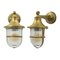 Navy Style Outdoor Wall Sconces in Brass and Crystal, Set of 2 4