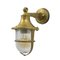 Navy Style Outdoor Wall Sconces in Brass and Crystal, Set of 2 1