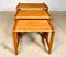 Brutalist Beech Nesting Side Tables, Germany, 1970s, Set of 3 11