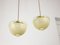 Mid-Century Italian Brass and Glass Pendant Lamps, Set of 2 9