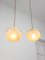 Mid-Century Italian Brass and Glass Pendant Lamps, Set of 2 2