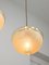Mid-Century Italian Brass and Glass Pendant Lamps, Set of 2, Image 10