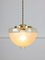 Mid-Century Italian Brass and Glass Pendant Lamps, Set of 2 3