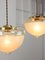 Mid-Century Italian Brass and Glass Pendant Lamps, Set of 2 19
