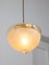 Lampade a sospensione Mid-Century in ottone e vetro, Italia, set di 2, Immagine 5