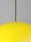 Lámpara colgante italiana era espacial de metal en amarillo y cromo, años 70, Imagen 12