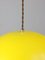 Space Age Italian Yellow and Chrome Metal Pendant Lamp, 1970s, Image 12