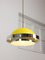 Lámpara colgante italiana era espacial de metal en amarillo y cromo, años 70, Imagen 13