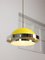 Lampe à Suspension Space Age en Métal Jaune et Chrome, Italie, 1970s 13