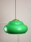 Grüne italienische Vintage Billardtischlampe aus Messing & Kunststoff 1