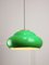 Lámpara de mesa de billar italiana vintage verde de latón y plástico, Imagen 2