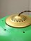 Grüne italienische Vintage Billardtischlampe aus Messing & Kunststoff 5