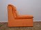 Orangefarbenes modulares Cordsofa, 1970er, 5er Set 9