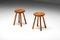 Minimalist Pine Stool, France, 1950s 1