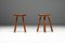 Minimalist Pine Stool, France, 1950s, Image 3