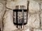 Brutalist Black Metal and Glass Wall Sconce Lamp, Soviet Union, 1974 4