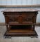 Henri II Renaissance Buffet in Walnut with Pink and White Marble Tray, 1950s 1