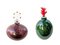 Purple and Green Murano Glass Flasks by Venini, 1980s, Set of 2, Image 1