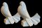 Art Deco Doves in White Ceramic by Jacques Adnet, 1930s, Set of 2 1