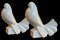 Art Deco Doves in White Ceramic by Jacques Adnet, 1930s, Set of 2, Image 1