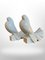 Art Deco Doves in White Ceramic by Jacques Adnet, 1930s, Set of 2 3