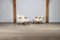 Set of Early Clam Chairs in Curly Sheepskin by Madsen & Schübel, 1944 5