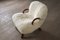 Early Clam Chairs in Curly Sheepskin by Madsen & Schübel, 1944, Set of 2 10
