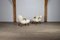Set of Early Clam Chairs in Curly Sheepskin by Madsen & Schübel, 1944 4