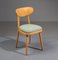 Mid-Century Modern Dining Chairs in Beech Wood with Light Green Fabric, 1950s, Set of 4 5