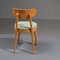 Mid-Century Modern Dining Chairs in Beech Wood with Light Green Fabric, 1950s, Set of 4 4