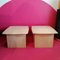 Postmodern Polished Travertine Side or End Tables, USA, 1980s, Set of 2 2