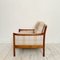 Mid-Century Scandinavian Armchair in Cherry Wood and Checked Fabric, 1960s 7