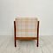 Mid-Century Scandinavian Armchair in Cherry Wood and Checked Fabric, 1960s 11
