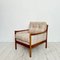 Fauteuil Scandinave Mid-Century en Merisier et Tissu à Carreaux, 1960s 3