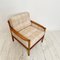 Mid-Century Scandinavian Armchair in Cherry Wood and Checked Fabric, 1960s 8