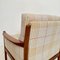 Mid-Century Scandinavian Armchair in Cherry Wood and Checked Fabric, 1960s 9