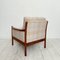 Mid-Century Scandinavian Armchair in Cherry Wood and Checked Fabric, 1960s 12