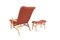 Beech Lounge Chair and Ottoman, Sweden, 1960s, Set of 2, Image 2