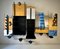 Large Postmodern Wall Unit in Metal and Lacquered Plywood, 1980s 10