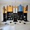 Large Postmodern Wall Unit in Metal and Lacquered Plywood, 1980s 5