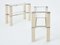 Chrome and Travertine Console Tables by François Catroux, 1973, Set of 2 9