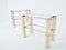 Chrome and Travertine Console Tables by François Catroux, 1973, Set of 2 3