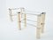 Chrome and Travertine Console Tables by François Catroux, 1973, Set of 2, Image 3