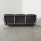 Vintage Black Leather Gamma Sofa by Paul Tuttle for Strässle, Switzerland, 1960s 8