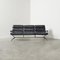 Vintage Black Leather Gamma Sofa by Paul Tuttle for Strässle, Switzerland, 1960s, Image 2